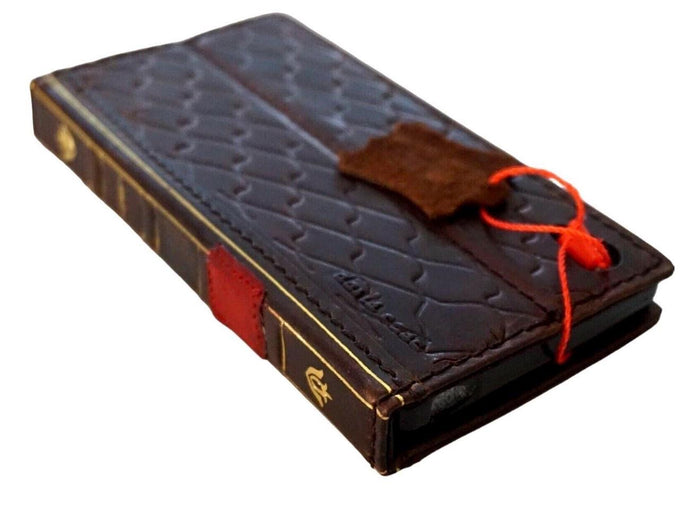 Handmade Leather Book Wallet Case for Galaxy S21 S22 S23 S24 S25 Ultra