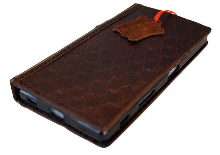 Handmade Leather Book Wallet Case for Galaxy S21 S22 S23 S24 S25 Ultra
