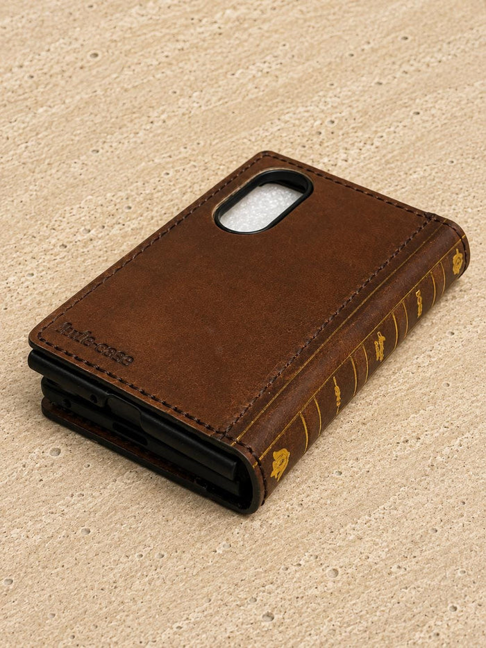 Handmade Leather Book Wallet Case for Galaxy Z Fold 8 8 ultra