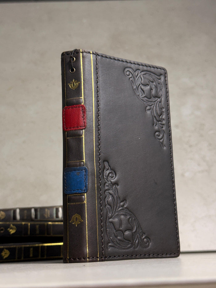 Handmade Leather Book Wallet Case for Galaxy Z Fold