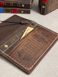 Handmade Leather Book Wallet Case for Galaxy Z Fold