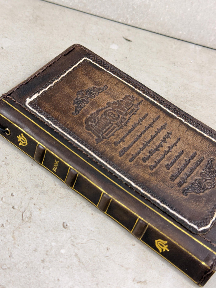 Handmade Leather Book Wallet Case for Galaxy Z Fold