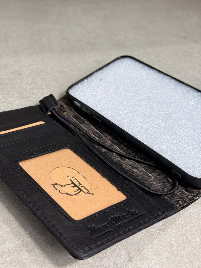 Handmade Leather Book Wallet Case for Galaxy Z Fold