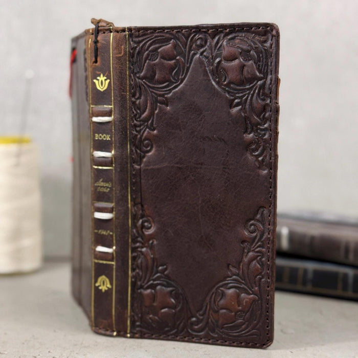 Handmade Leather Book Wallet Case for Galaxy Z Fold