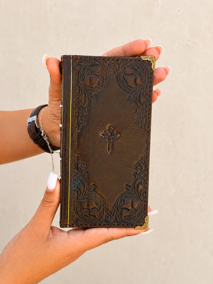 Handmade Leather Book Wallet Case for Galaxy Z Fold