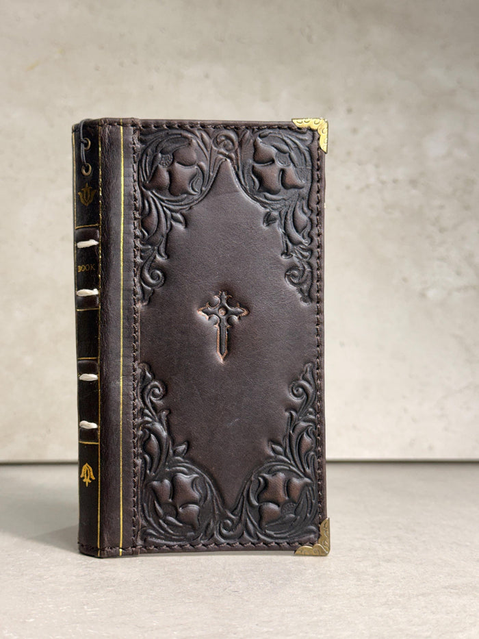 Handmade Leather Book Wallet Case for Galaxy Z Fold