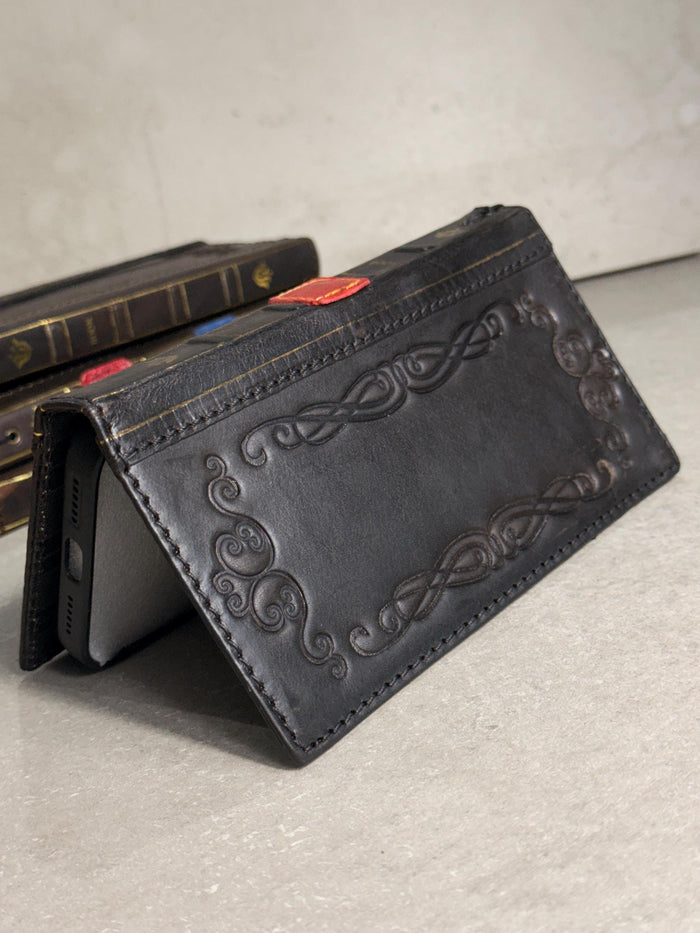 Handmade Leather Book Wallet Case for Galaxy Z Fold