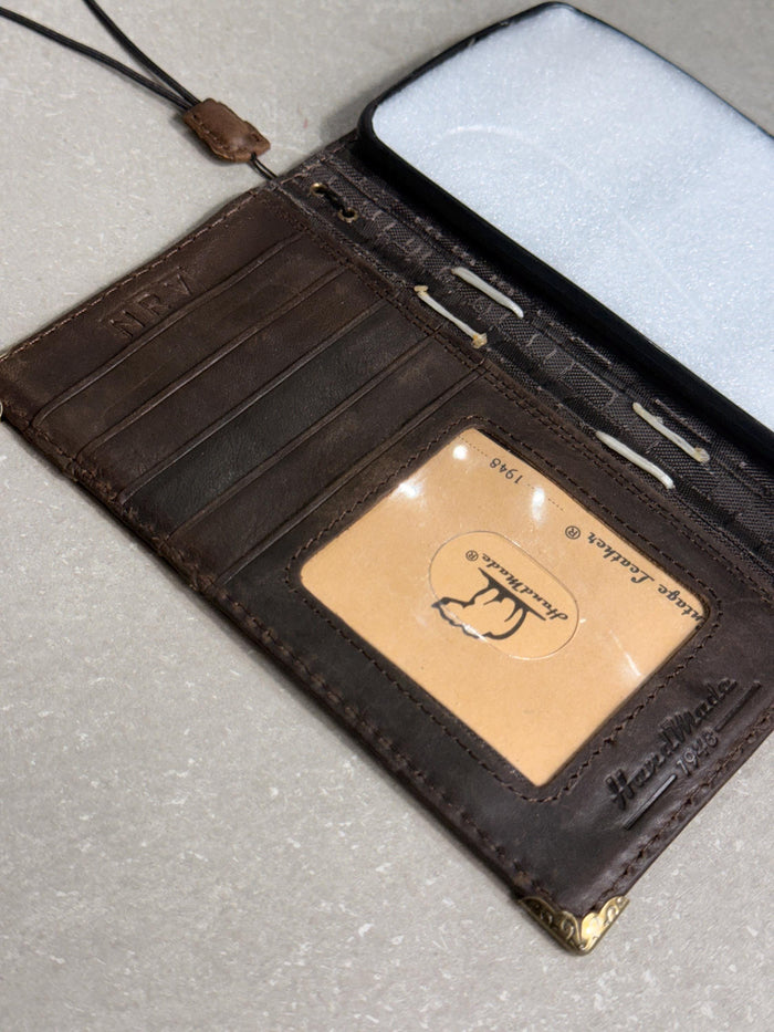 Handmade Leather Book Wallet Case for Galaxy Z Fold