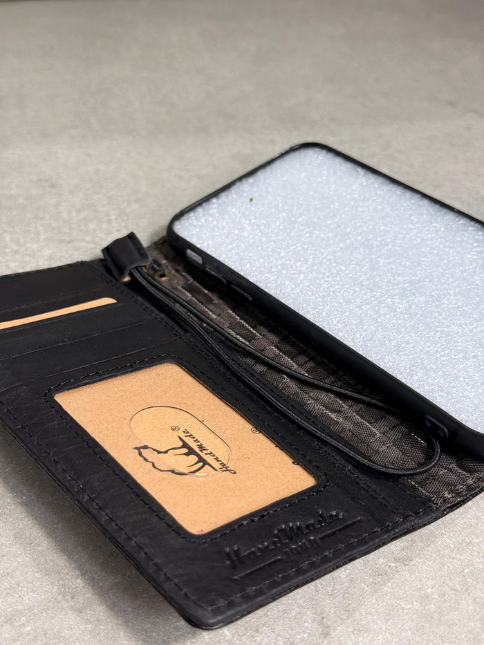 Handmade Leather Book Wallet Case for Galaxy Z Fold