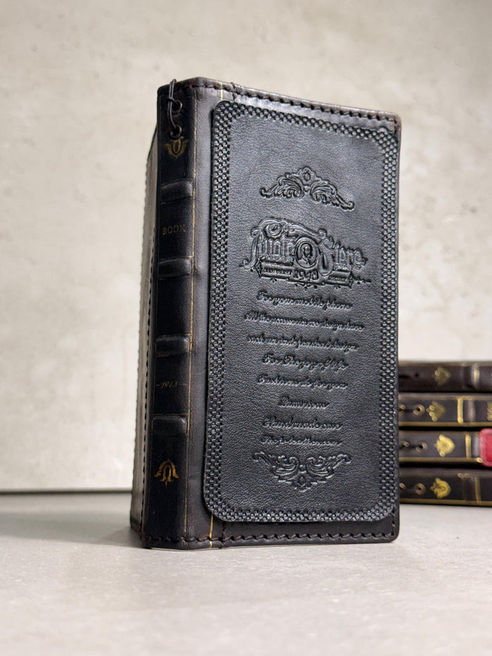 Handmade Leather Book Wallet Case for Galaxy Z Fold