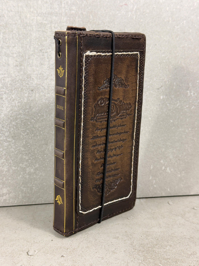Handmade Leather Book Wallet Case for Galaxy Z Fold