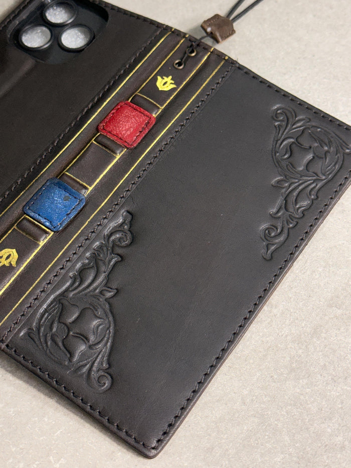 Handmade Leather Book Wallet Case for Galaxy Z Fold