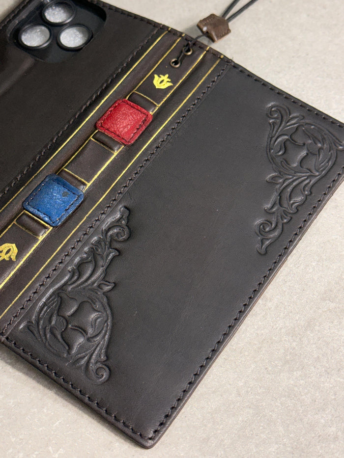 Handmade Leather Book Wallet Case for Galaxy Z Fold