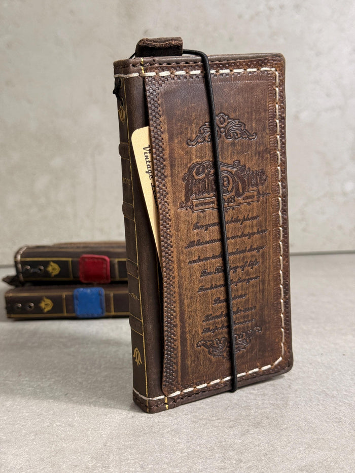 Handmade Leather Book Wallet Case for Galaxy Z Fold