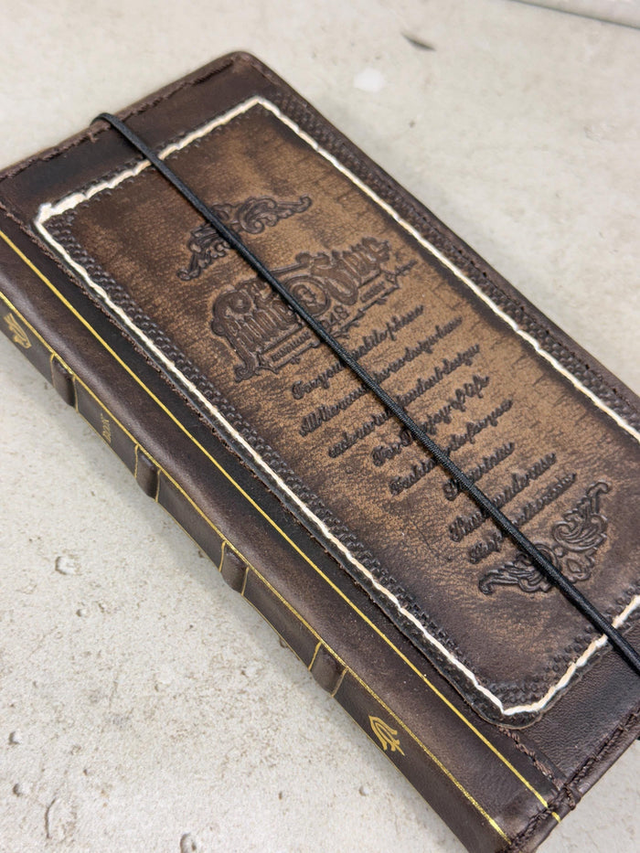 Handmade Leather Book Wallet Case for Galaxy Z Fold