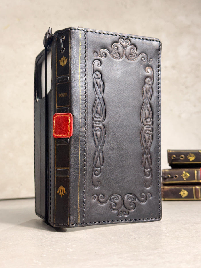 Handmade Leather Book Wallet Case for Galaxy Z Fold