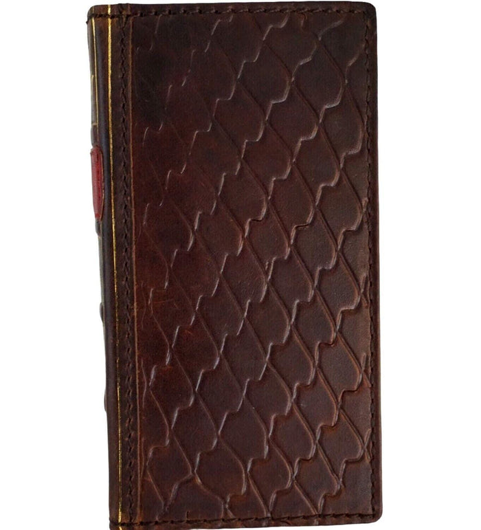 Handmade Leather Book Wallet Case for Google Pixel Fold