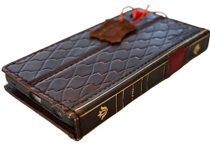 Handmade Leather Book Wallet Case for Google Pixel Fold