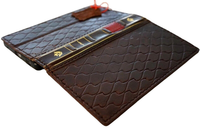 Handmade Leather Book Wallet Case for Google Pixel Fold