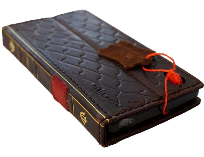 Handmade Leather Book Wallet Case for Google Pixel Fold