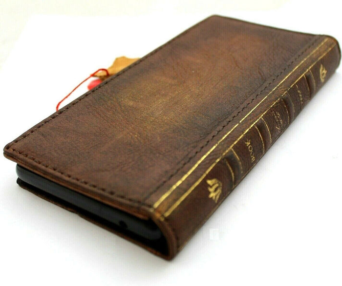 Handmade Leather Book Wallet Case for Google Pixel