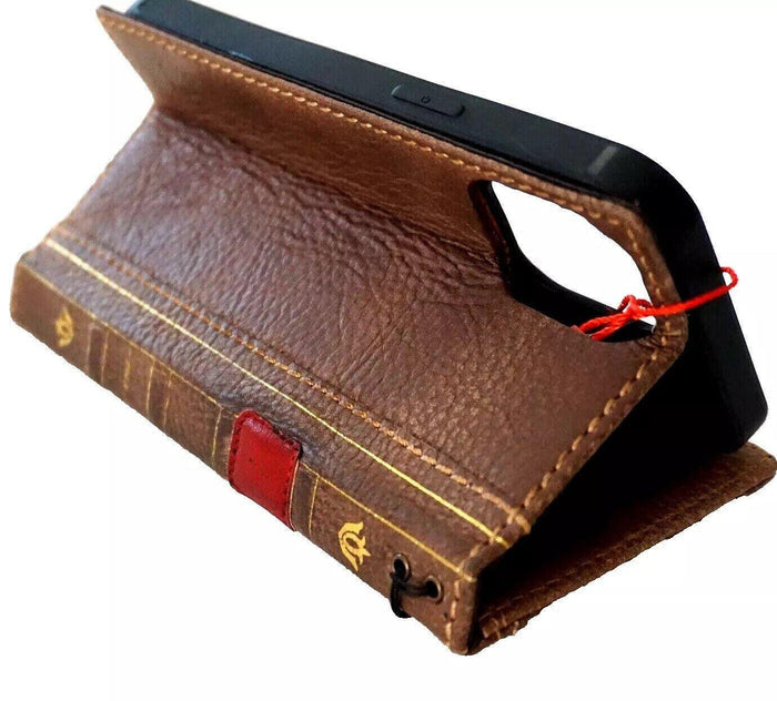 Handmade Leather Book Wallet Case for Google Pixel