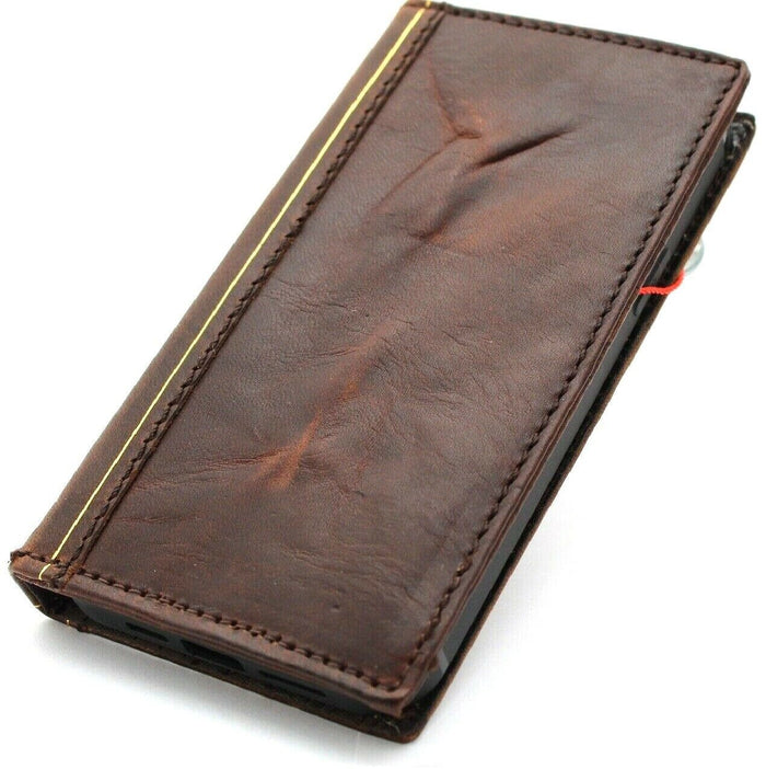 Handmade Leather Book Wallet Case for Vivo X Fold 3 Pro