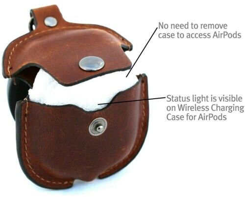 Handmade Leather Case for Apple AirPods 2