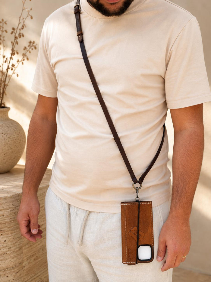 Handmade Leather Cross body strap