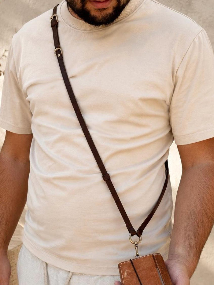 Handmade Leather Cross body strap
