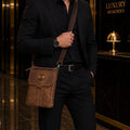 Handmade Leather Crossbody Bag: Vintage Phone Satchel