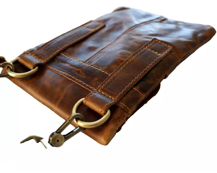 Handmade Leather Crossbody Bag: Vintage Phone Satchel