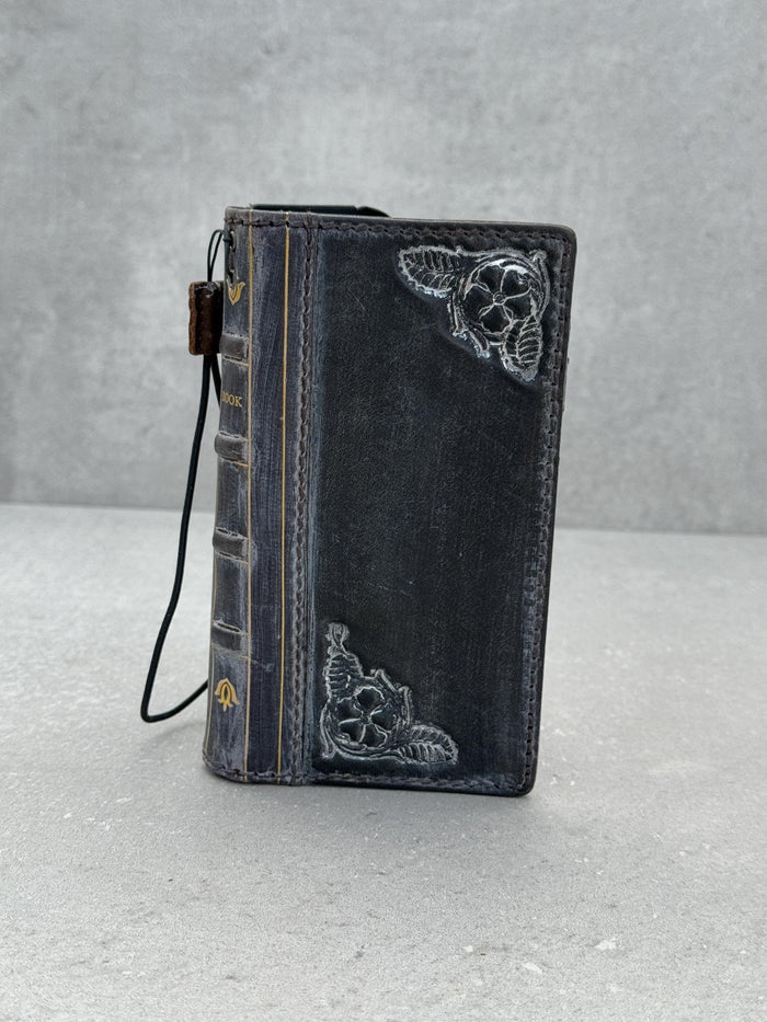 Handmade Leather Galaxy Phone Case: Book Design Wallet with Card Slots