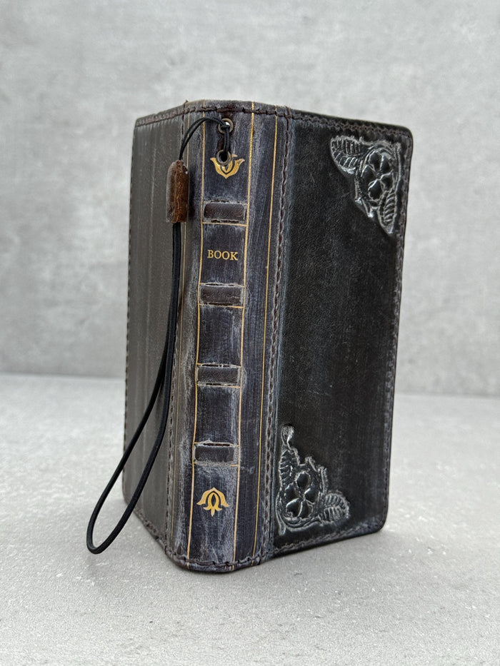 Handmade Leather Galaxy Phone Case: Book Design Wallet with Card Slots