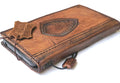 Handmade Leather Galaxy Phone Case: Shield Stamped Wallet