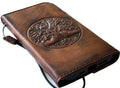 Handmade Leather Galaxy Phone Case: Tree Of Life Wallet Book
