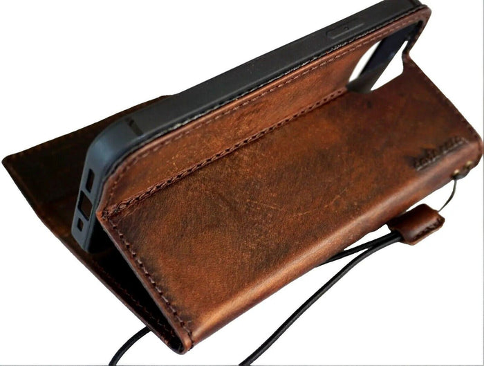 Handmade Leather Galaxy Phone Case: Tree Of Life Wallet Book