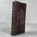 Handmade Leather Galaxy Z Fold Wallet Cover: Snake Art Design
