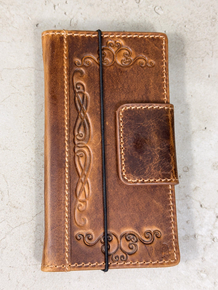 Handmade Leather Google Pixel Wallet Case: Vintage  Design