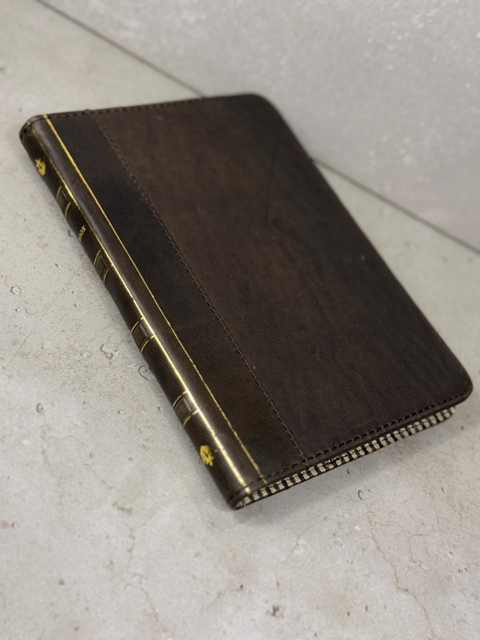 Handmade Leather iPad Cover, Book Style Case with Pen Holder