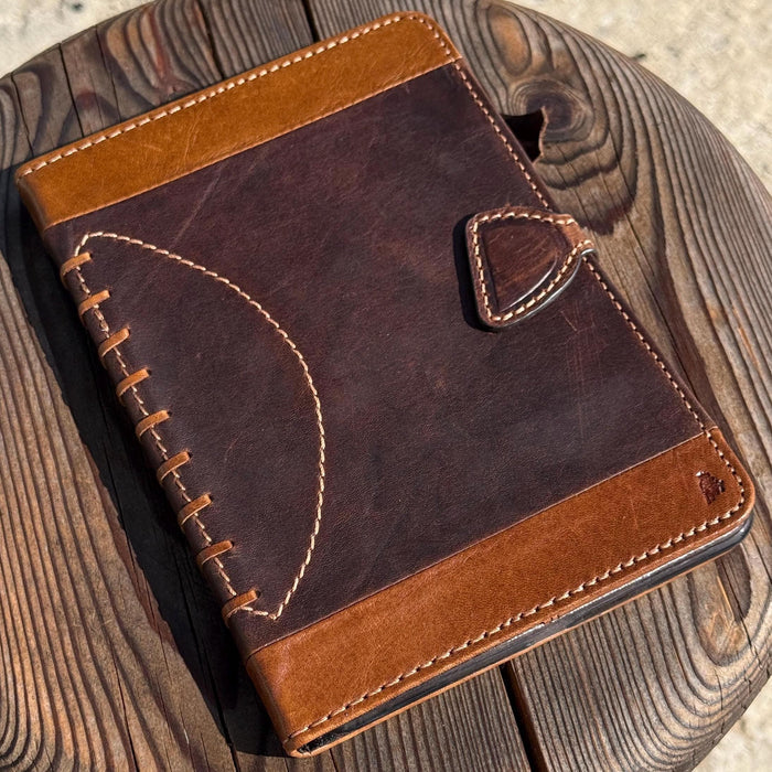 Handmade Leather iPad Cover: Floral Tooled Wallet Case