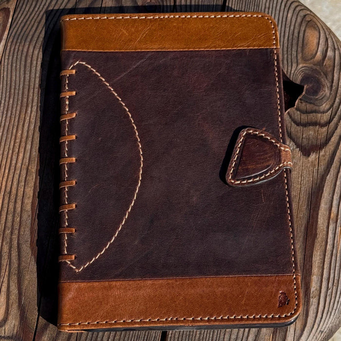 Handmade Leather iPad Cover: Floral Tooled Wallet Case