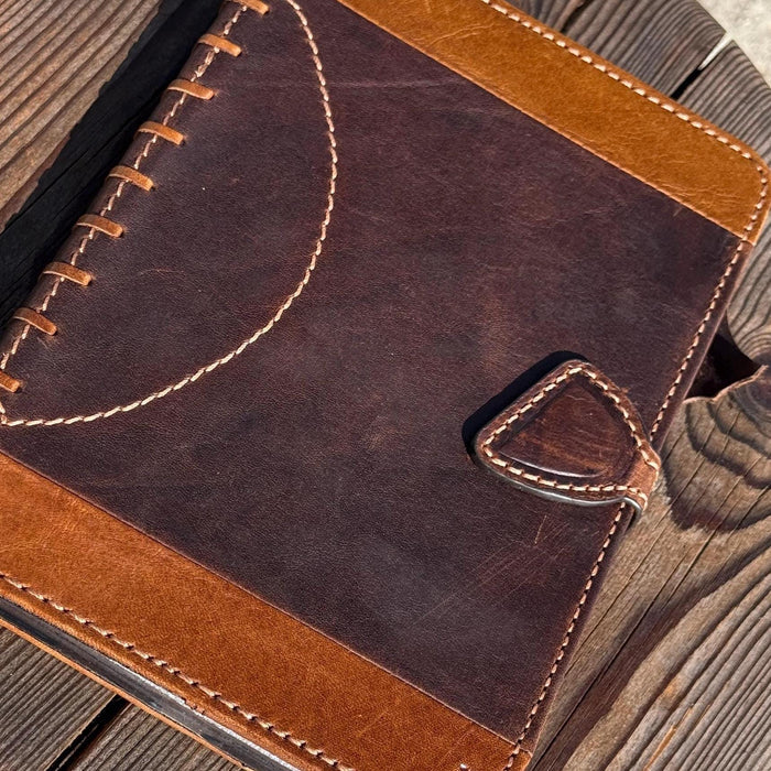 Handmade Leather iPad Cover: Floral Tooled Wallet Case