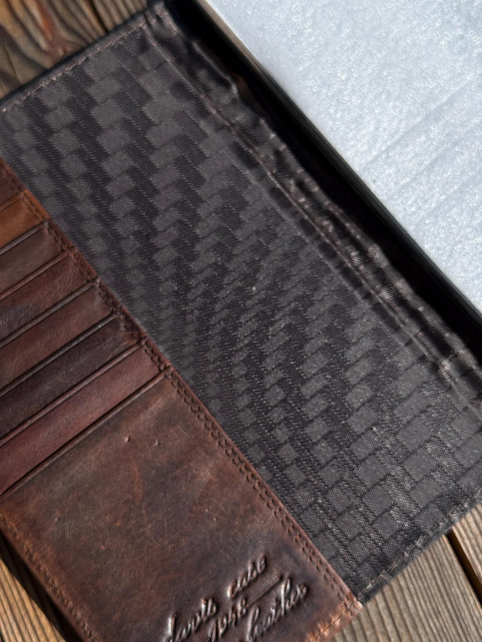 Handmade Leather iPad Cover: Floral Tooled Wallet Case