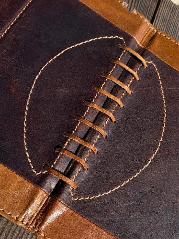 Handmade Leather iPad Cover: Floral Tooled Wallet Case