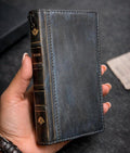 Handmade Leather iPhone Case: Vintage Book Style, Full Grain Leather 17