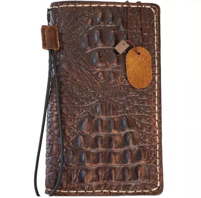Handmade Leather iPhone Wallet Case: Card Slots, Stitch Detail