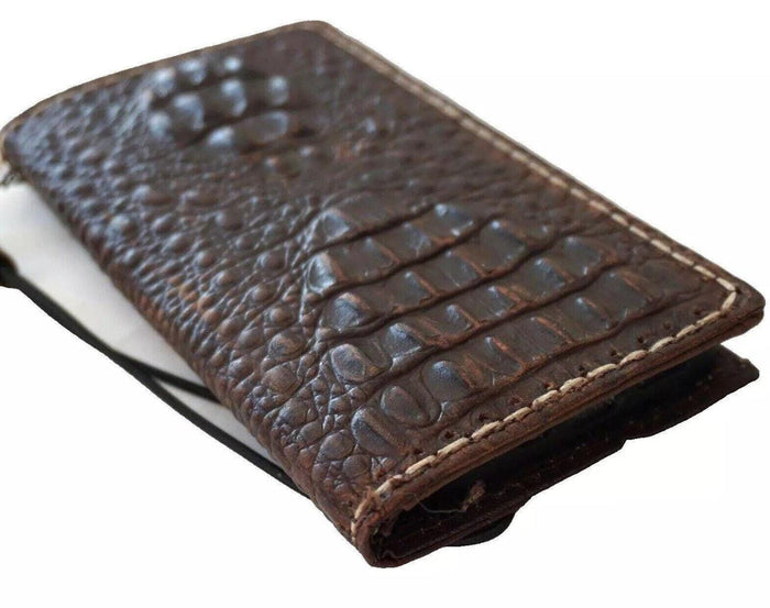 Handmade Leather iPhone Wallet Case: Card Slots, Stitch Detail