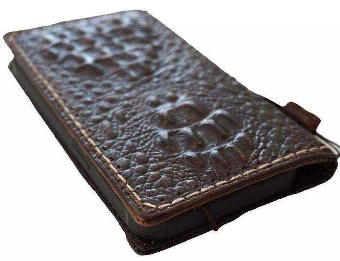 Handmade Leather iPhone Wallet Case: Card Slots, Stitch Detail