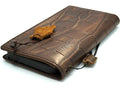 Handmade Leather iPhone Wallet Case: Credit Card Slots, ID Window